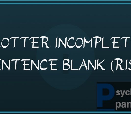 ROTTER INCOMPLETE SENTENCE BLANK RISB