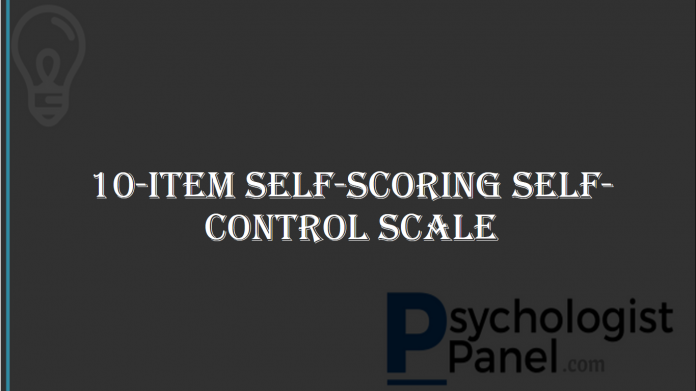 10-Item Self-Scoring Self-Control Scale
