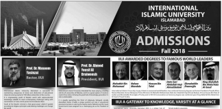 Admissions Open at International Islamic University Islamabad (IIUI)